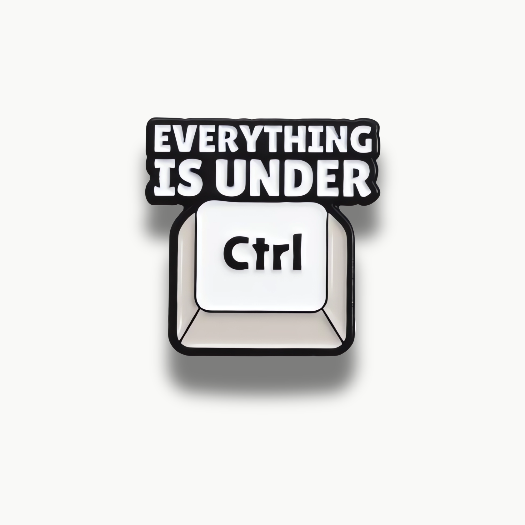 Čierna brošňa s bielym nápisom Everything is under a klávesou Ctrl.